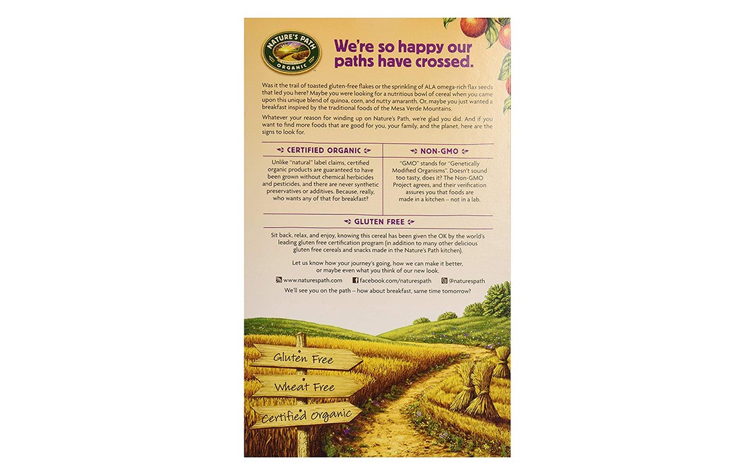 Nature's Path Organic Mesa Sunrise Corn, Flax, Quinoa & Amaranth   Box  300 grams